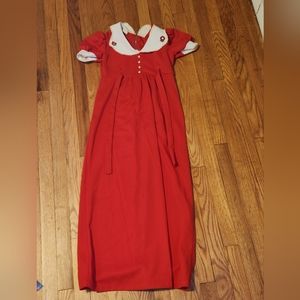 Vintage Short Sleeve Maxi Gown Length Youth XL 1970s